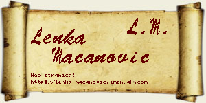 Lenka Macanović vizit kartica
